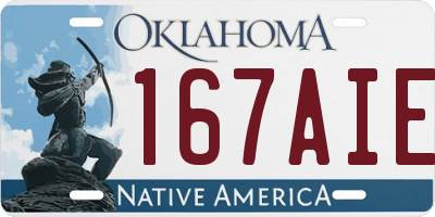 OK license plate 167AIE