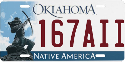 OK license plate 167AII