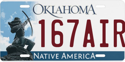 OK license plate 167AIR