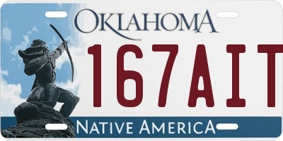 OK license plate 167AIT