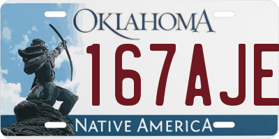 OK license plate 167AJE