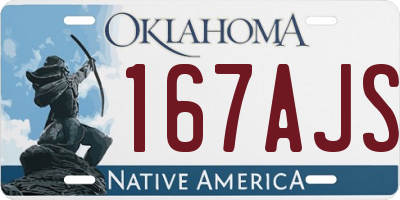 OK license plate 167AJS