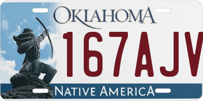 OK license plate 167AJV