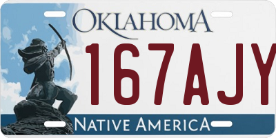 OK license plate 167AJY