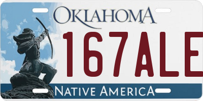 OK license plate 167ALE