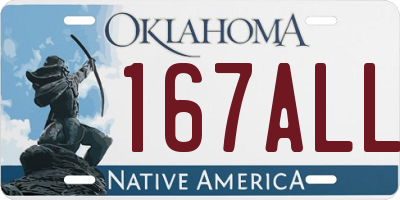 OK license plate 167ALL