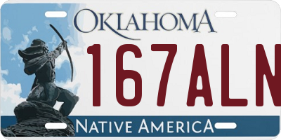 OK license plate 167ALN