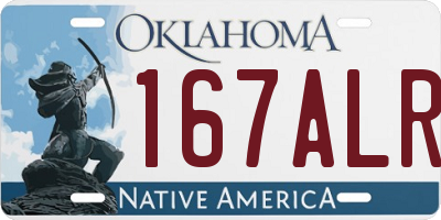 OK license plate 167ALR