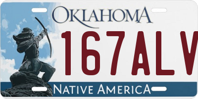 OK license plate 167ALV