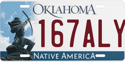 OK license plate 167ALY