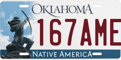 OK license plate 167AME
