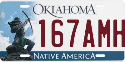 OK license plate 167AMH