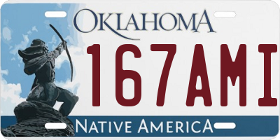 OK license plate 167AMI