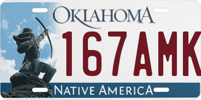 OK license plate 167AMK