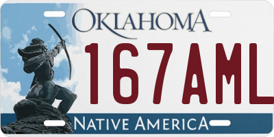OK license plate 167AML