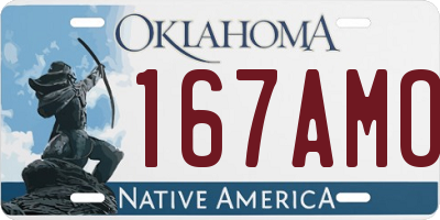 OK license plate 167AMO