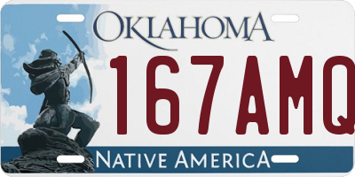 OK license plate 167AMQ