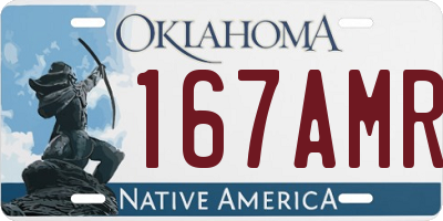 OK license plate 167AMR