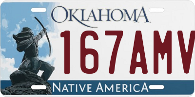 OK license plate 167AMV
