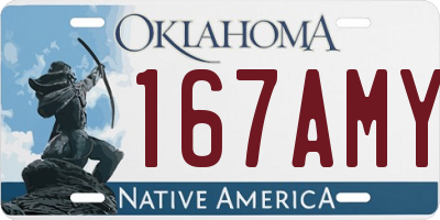 OK license plate 167AMY