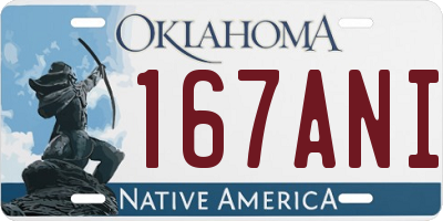 OK license plate 167ANI