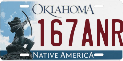 OK license plate 167ANR