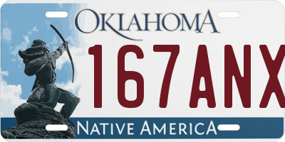 OK license plate 167ANX