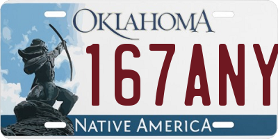 OK license plate 167ANY