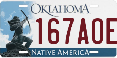 OK license plate 167AOE