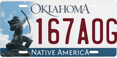 OK license plate 167AOG