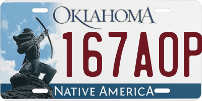 OK license plate 167AOP