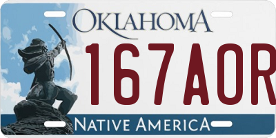 OK license plate 167AOR