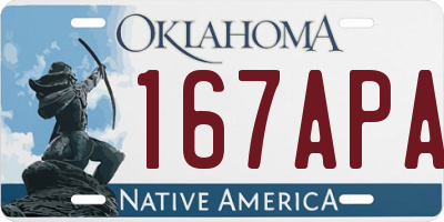 OK license plate 167APA