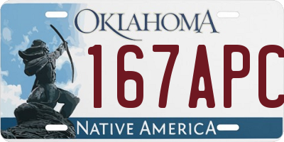OK license plate 167APC