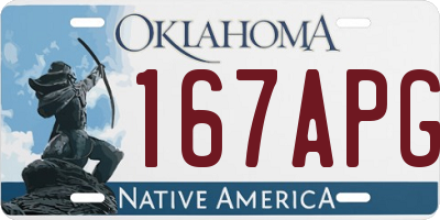 OK license plate 167APG