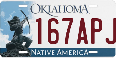 OK license plate 167APJ