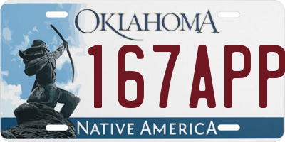 OK license plate 167APP