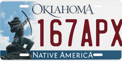 OK license plate 167APX