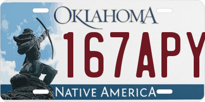 OK license plate 167APY