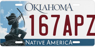 OK license plate 167APZ