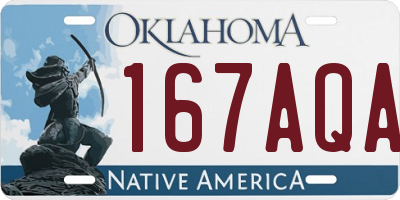 OK license plate 167AQA