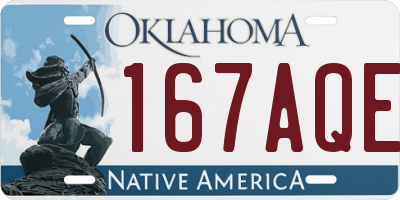 OK license plate 167AQE