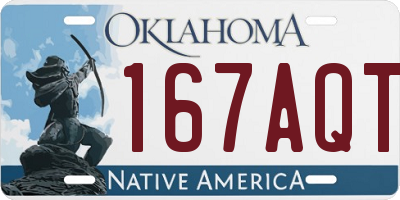 OK license plate 167AQT