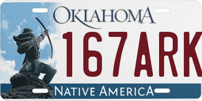 OK license plate 167ARK