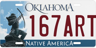 OK license plate 167ART