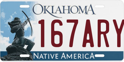 OK license plate 167ARY