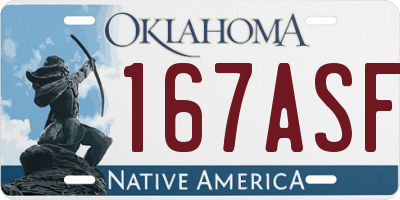 OK license plate 167ASF