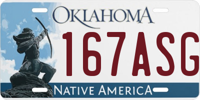 OK license plate 167ASG