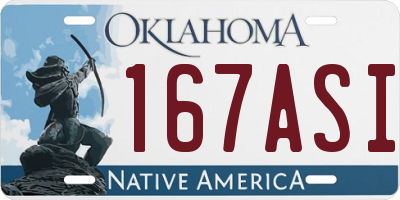 OK license plate 167ASI