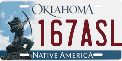 OK license plate 167ASL